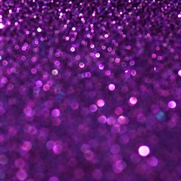 Purple glitter bokeh backdrop fading to black