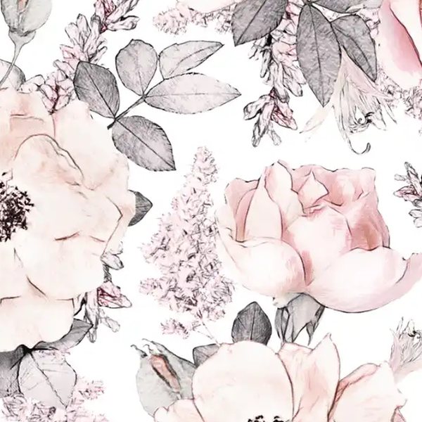 Pastel Watercolor Flowers photo booth backdrop
